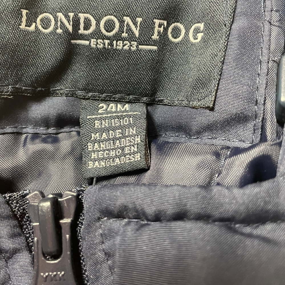 Baby Boy 24 Months London Fog Navy Blue Snow Pants - Picture 3 of 6